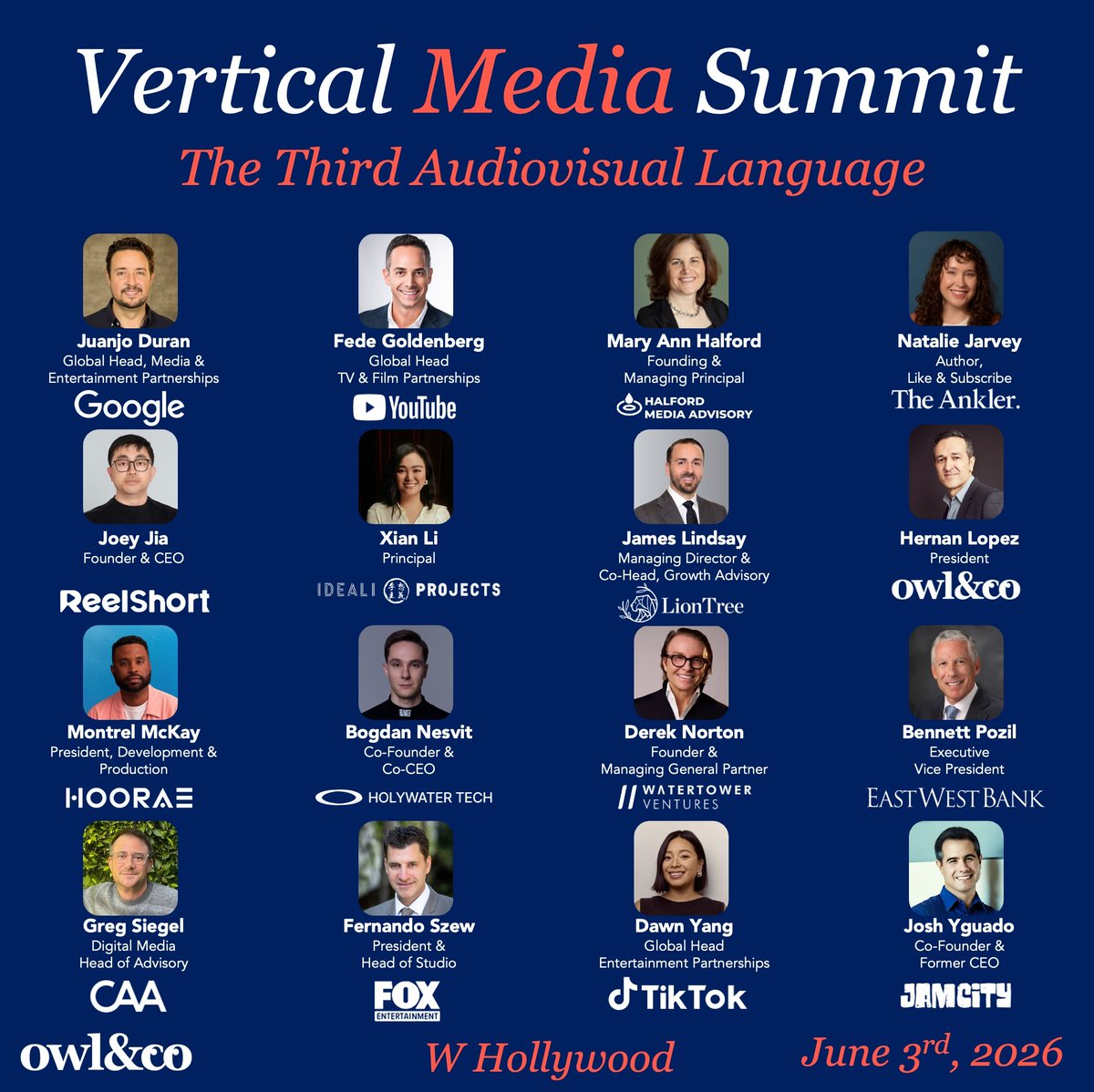 Variety's tweet photo. #ad| Film. Television. Vertical video: the third audiovisual language. $100B+ and most of it still up for grabs. 7 days to the Vertical Media Summit. Los Angeles. June 3. https://t.co/m13nxiZJg5
@hernanlopez https://t.co/ub7Ld3ZcB8