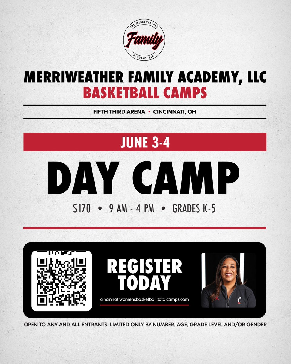 GoBearcatsWBB's tweet photo. Two chances to join us for Day Camp this June ☀️🏀

Register here: https://t.co/rYuRtIPIOx https://t.co/oJdHSTQRBu