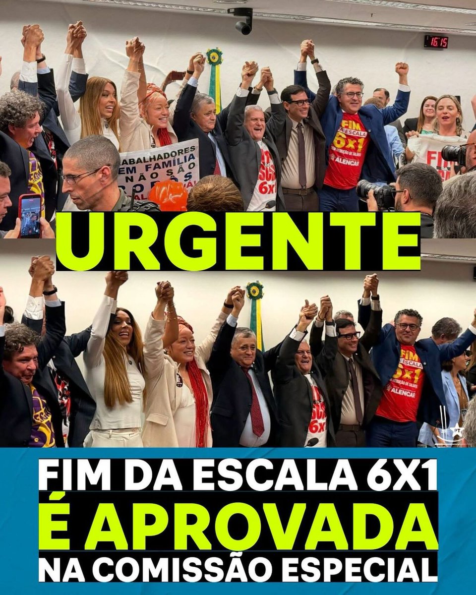 CUTsaopaulo's tweet photo. VITÓRIA DA MOBILIZAÇÃO POPULAR! 

BANCADA DA ESQUERDA GARANTE AVANÇO

O FIM DA ESCALA 6X1 ESTÁ CADA VEZ MAIS PRÓXIMO! https://t.co/UknLuZwcoM