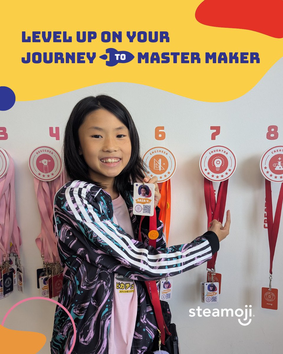 steamoji's tweet photo. 🚀 Every level unlocked is a milestone on the journey to becoming a Master Maker

At Steamoji, growth is built through hands-on learning, creativity, and the confidence gained from overcoming challenges

#MasterMakerJourney #Steamoji #HandsOnLearning https://t.co/XTz6dxCy5X