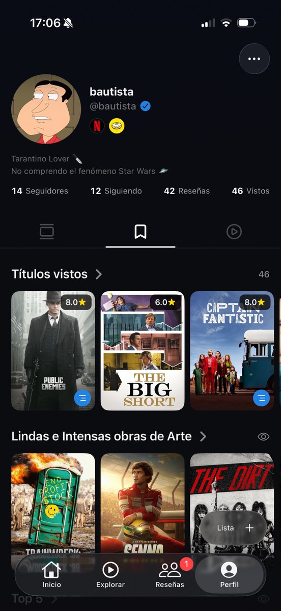 Baulopezarok's tweet photo. @felip_ruvalcaba Ese es mi perfil en NAVIRA, No tengo Letterboxd. https://t.co/tm6PIc53vW