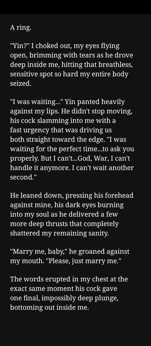 sturnseve_'s tweet photo. This is so crazy... What a beautiful proposal 😝😏😏loved it author, my fav ff of yours so far.. ✨✨
@mrs_author01 https://t.co/WP8OP0BqUX