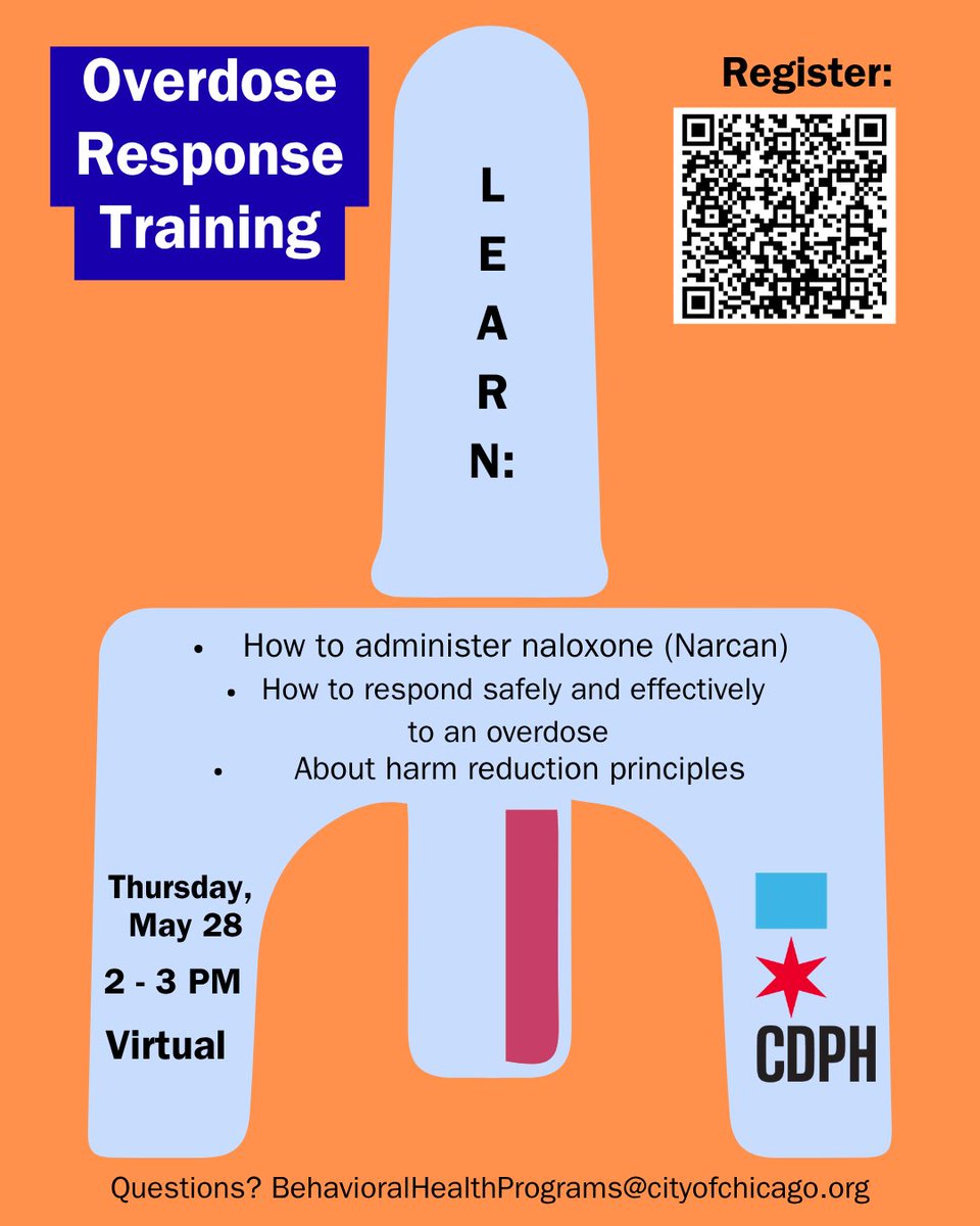 ChicagoUTEP's tweet photo. Educators, knowing how to administer naloxone can save lives! Join the Chicago Department of Public Health tomorrow for Overdose Response Training. 
Register at https://t.co/8vKwvaoBJh https://t.co/NMlFTqNKpA