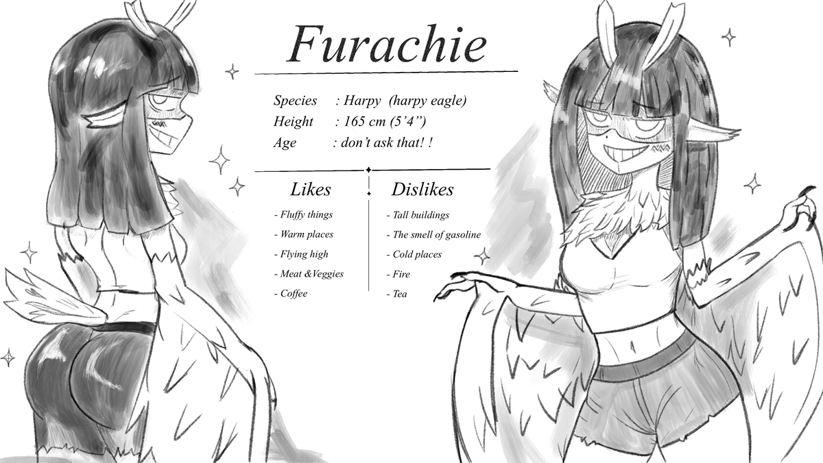 TenMagoTan's tweet photo. OC harpy girl concept and lore. https://t.co/KacpHjhtC6