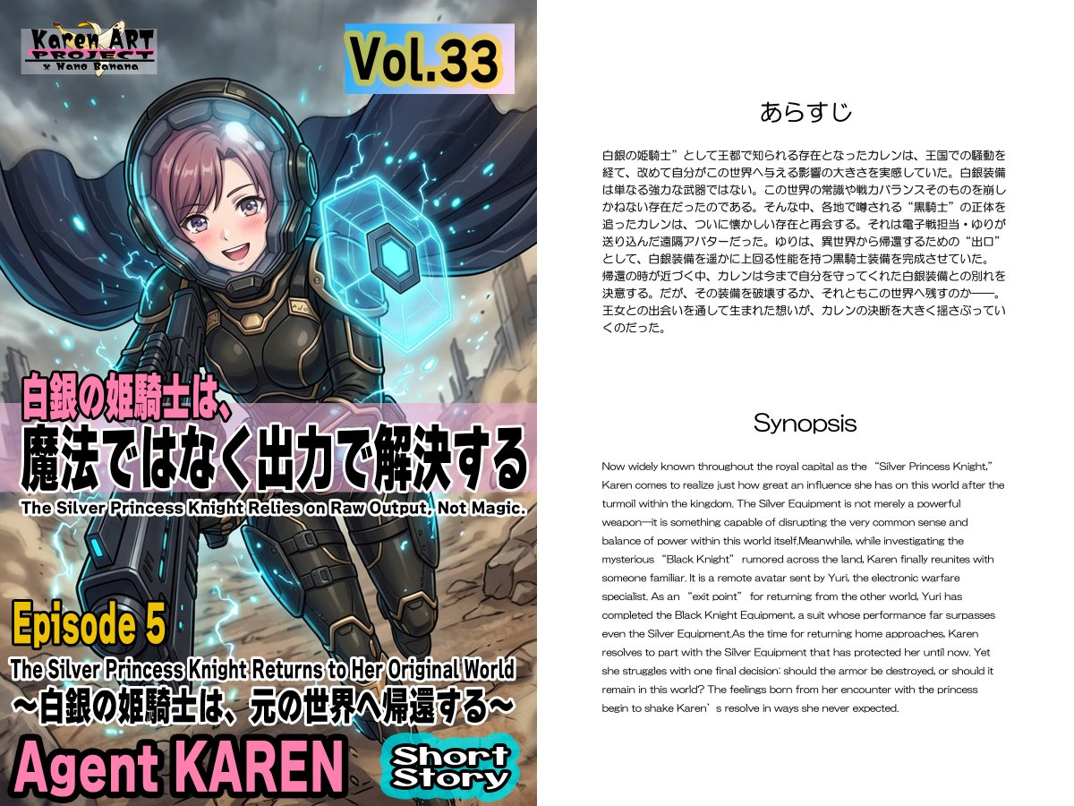 WWRC12's tweet photo. Episode5

白銀の姫騎士は、魔法ではなく出力で解決する The Silver Princess Knight Solves Problems with Output, Not Magic 
Agent Karen Novel

電子書籍はこちらで販売中
E-books are available for purchase here.
Episode5
https://t.co/TSOsjcjOMQ

＃姫騎士
＃パワードスーツ
＃無双
＃異世界ファンタジー