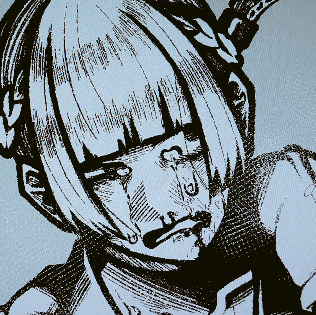 いい感じに歪んだ顔が描けたカモ〜 