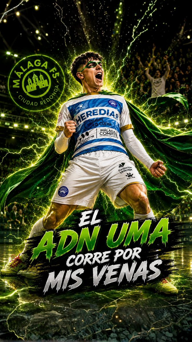 frenteespetomlg's tweet photo. ⚡🦸‍♂️ Hay partidos que se juegan con las piernas… y otros que se juegan con el alma.

Ellos crecieron en la grada soñando con la magia de la UMA Antequera. Vibraron con cada parada, cada gol y cada noche inolvidable defendiendo nuestros colores.  @MalagaFS https://t.co/OlLK8a61vL