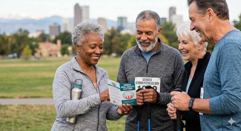 dentalelements's tweet photo. Today is National Senior Health &amp; Fitness Day! 💪 Oral health is a huge piece of the aging puzzle.

🪥 Brush &amp; floss daily

💧 Stay hydrated

🥦 Eat smart

🩺 See us regularly

​#DentalElements #SeniorHealthAndFitnessDay #DenverWellness https://t.co/f0WJUJrGkJ