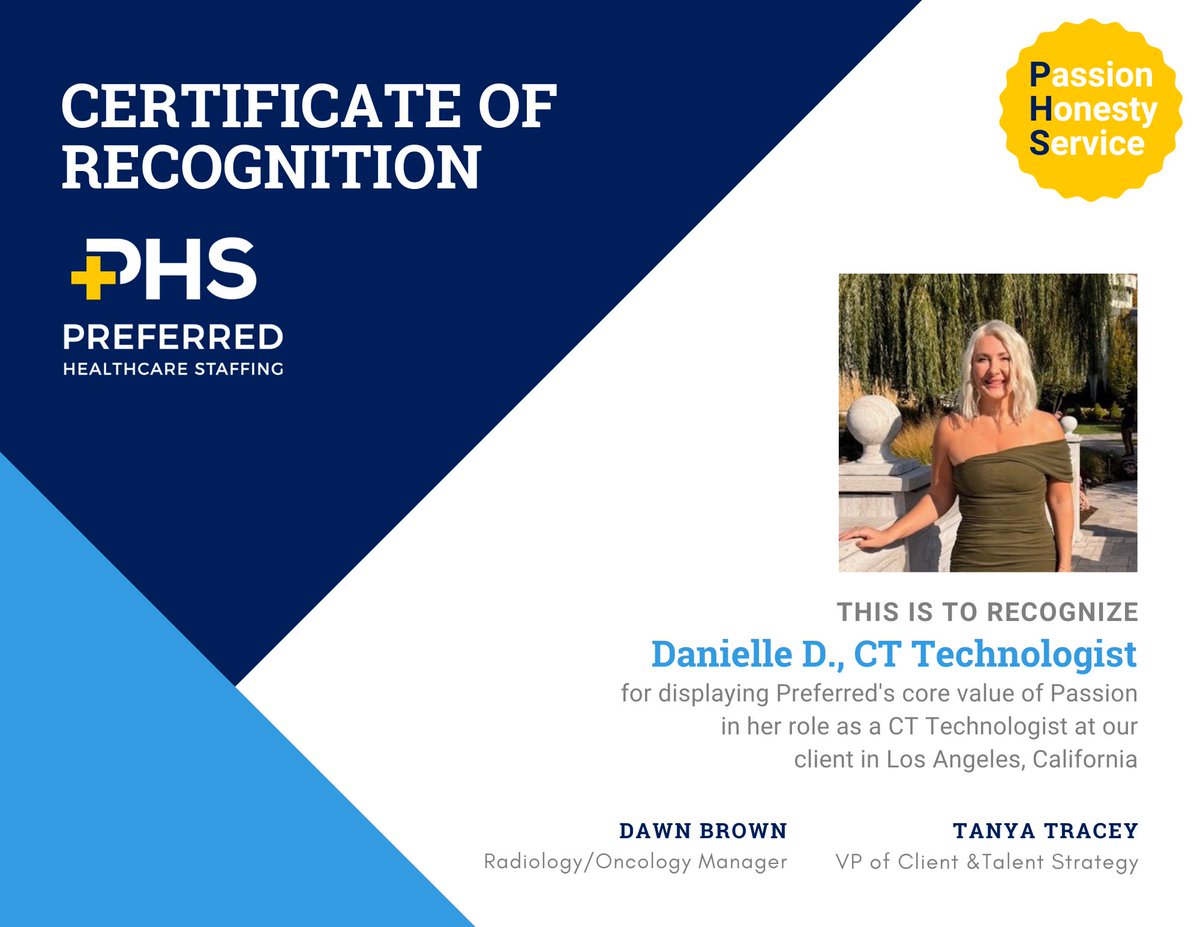 PrefdHealth's tweet photo. Congratulations to our newest Field Staff Recognition Award winner, Danielle D.!

As a CT Technologist, Danielle enjoys the opportunity to travel, connect with new people, and make a difference through patient care along the way.

Read the full post: https://t.co/imgFhZrlff https://t.co/zZ9Oswzsvl