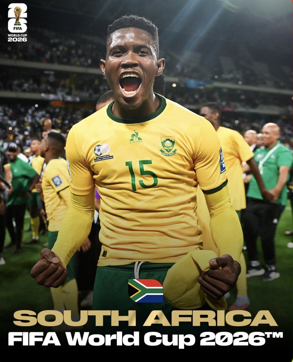 StudiosFrontrow's tweet photo. Good luck | Bafana Bafana | 🏆⚽️🇿🇦

📸: @FIFAWorldCup https://t.co/3ZKvFDKdIp