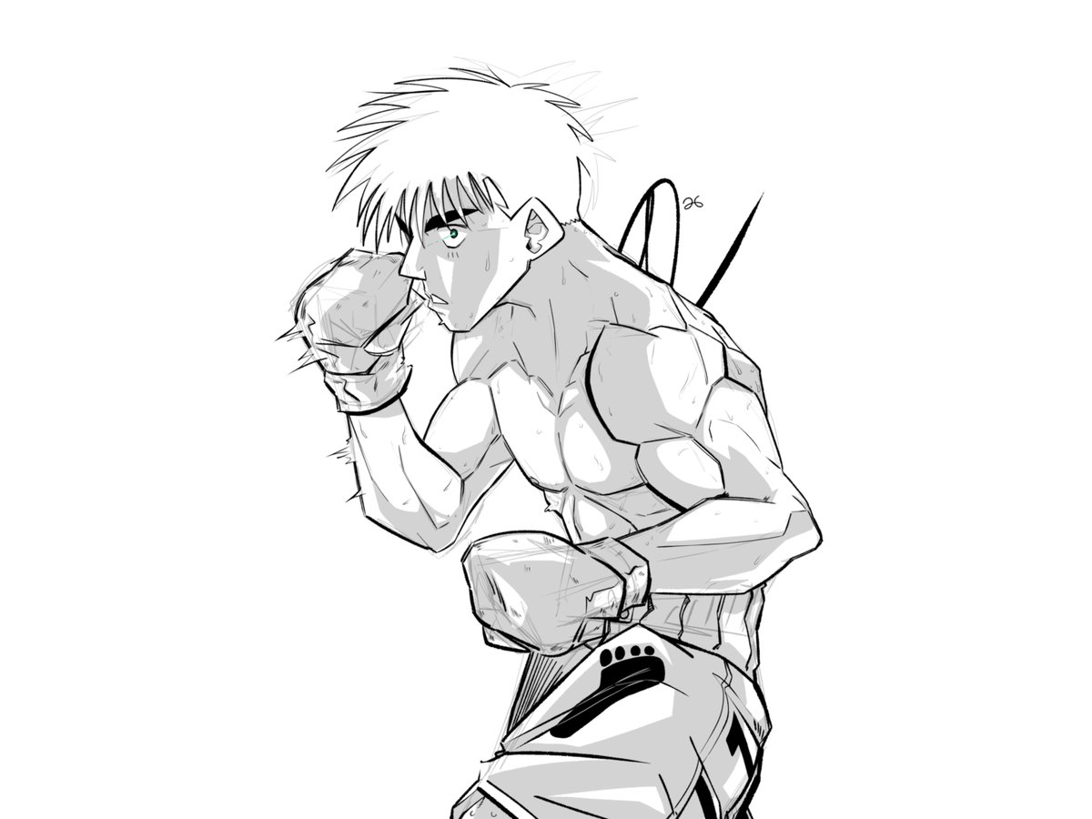 r3osart's tweet photo. Ippo Makunouchi piece I did a while ago but never posted here 👀🥊

#art #fightingspirit https://t.co/nASMLgr4Gn