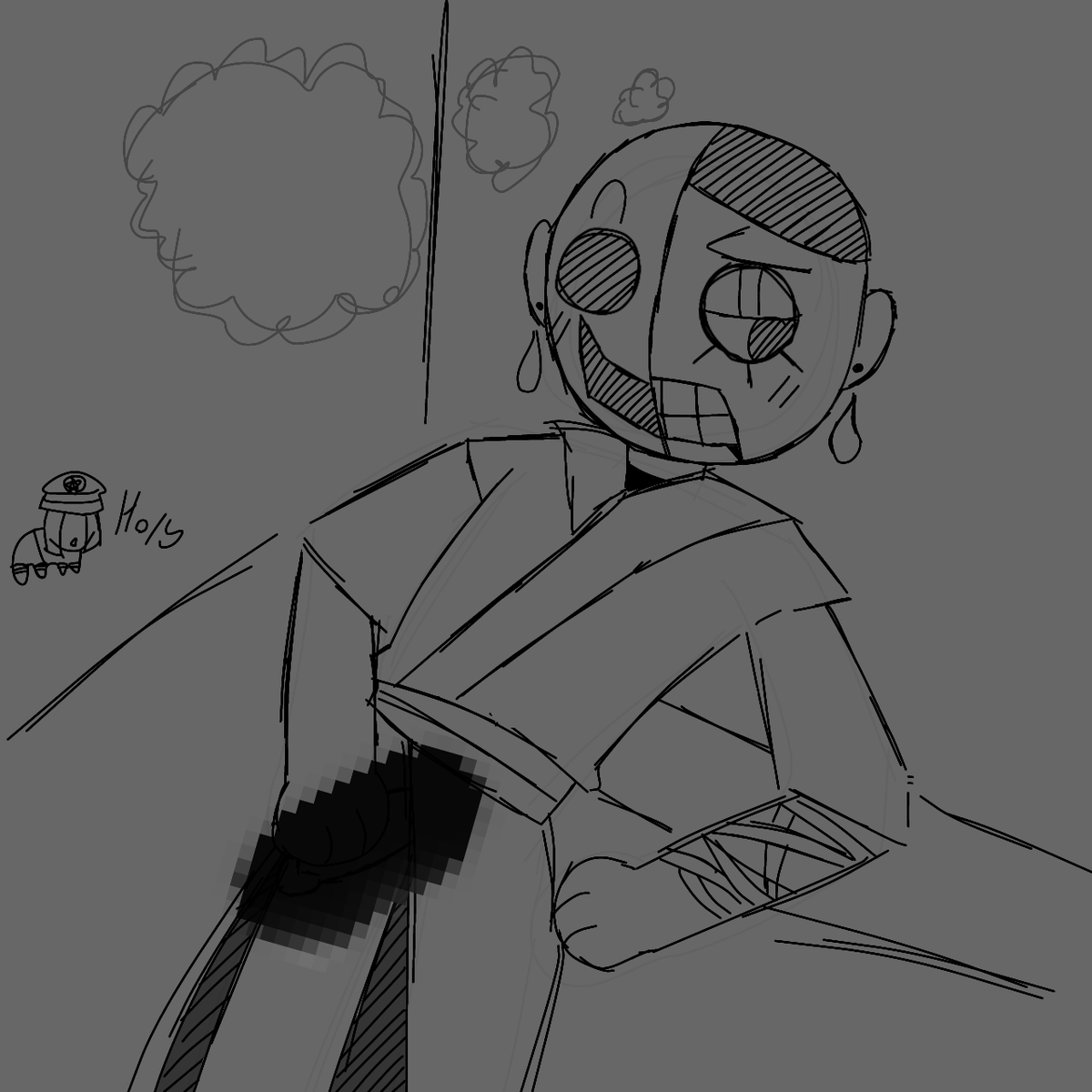 VRediska90234's tweet photo. I don't like how I draw him 😭
(Especially his thing so much, I will keep this censored lol)

#nsfw https://t.co/1O1S3Yi7UB