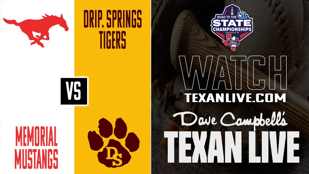 Texan_Live's tweet photo. 🏟️ Schroeder Park
⚾ Memorial vs Dripping Springs
🔥 State Semifinals 🔥
📅 Thursday, May 28th
⏰ 7:00pm
📺 https://t.co/ZN8SetuwGI
📺 Game 2: https://t.co/pNHwpkYAQr
📺 Game 3: https://t.co/3fAVEnK7gc

#TXHSBaseball #DCTX
@ntxford @greatertxford @txforddealers @HouTXFord https://t.co/QKqRTn9hlC
