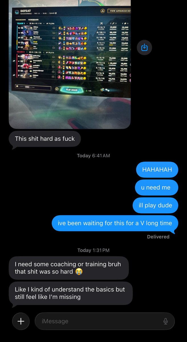 leftmysouI's tweet photo. life is great rn.... league is peak and people who dont play are texting me on how to play..... thank you jynxzi &amp; dantes https://t.co/ra1jcGpJbe