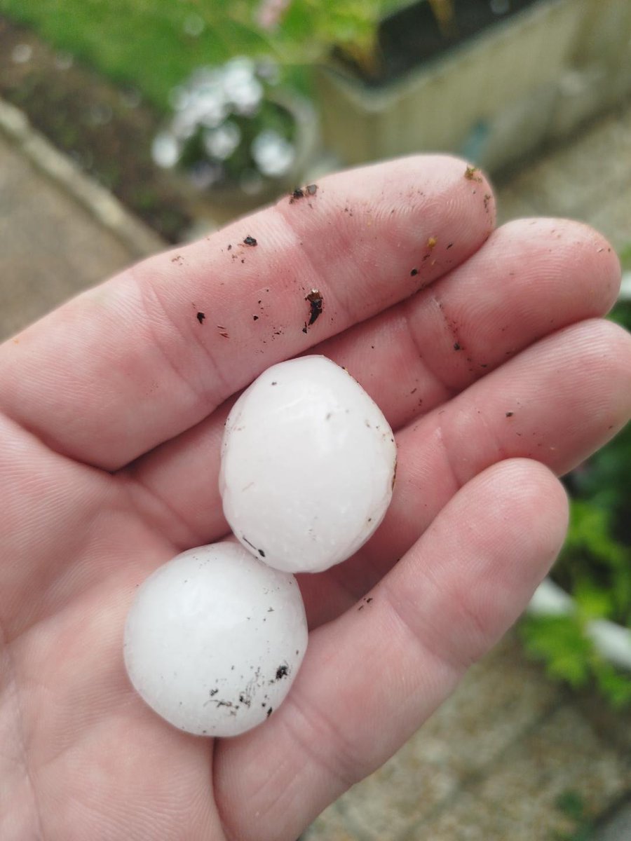 MeteoBretagne's tweet photo. #meteo #Bretagne ⛈️🧊
Un second orage grêligène a concerné la baie du Mont-Saint-Michel entre 20h30 et 21h30.
Des grêlons atteignant 3 cm de diamètre y ont été observés sous cette cellule très active à Saint Marcan 🌩️ https://t.co/6Q2Gcyxetv