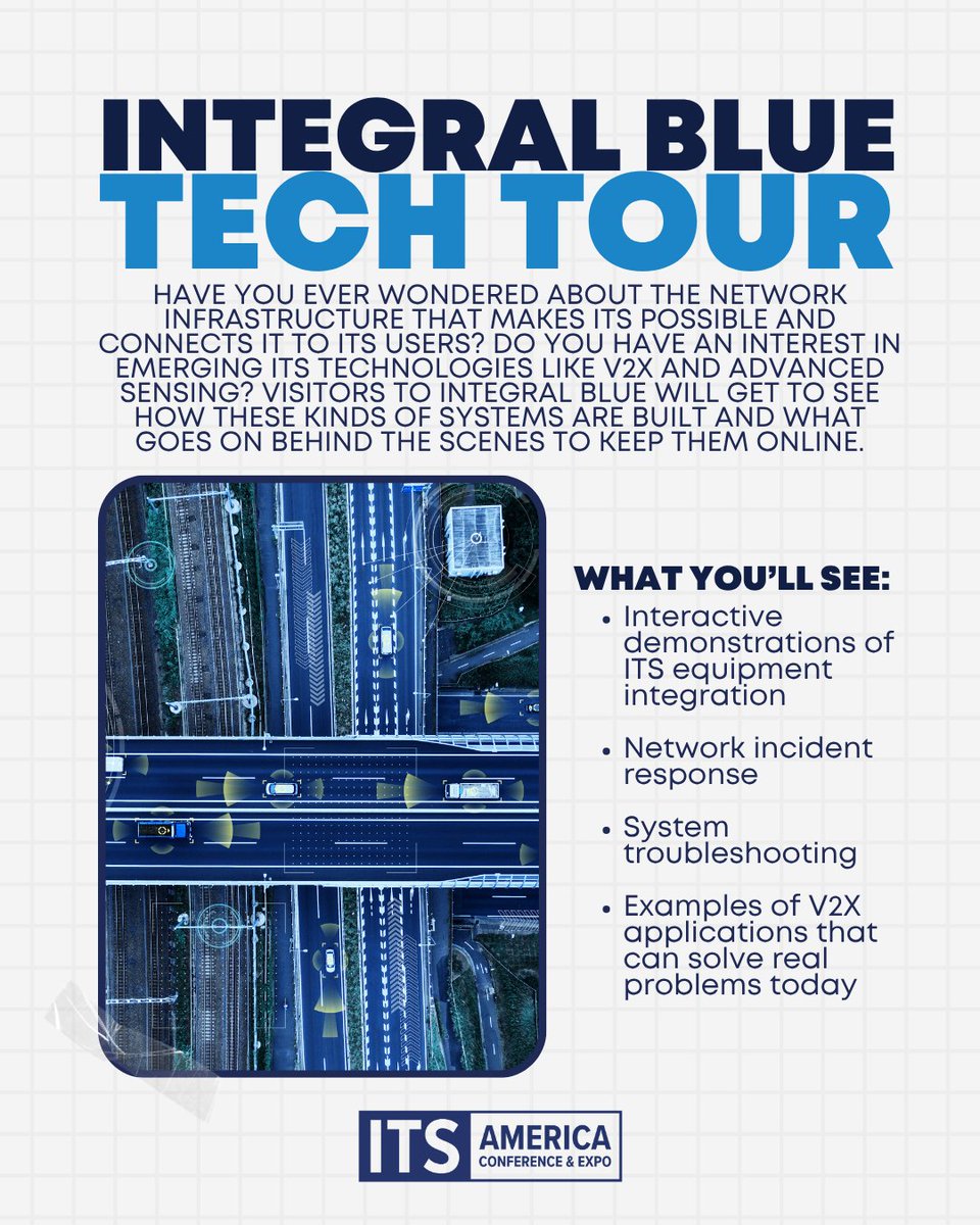 ITSAEvents's tweet photo. What keeps ITS moving behind the scenes? 👀

Add the Integral Blue Tech Tour to your #ITSACE2026 registration and find out.

Tech Tours must be added to an existing registration and are an additional $75: https://t.co/5aQ3R5E6DS https://t.co/sfZ4JK1V9s