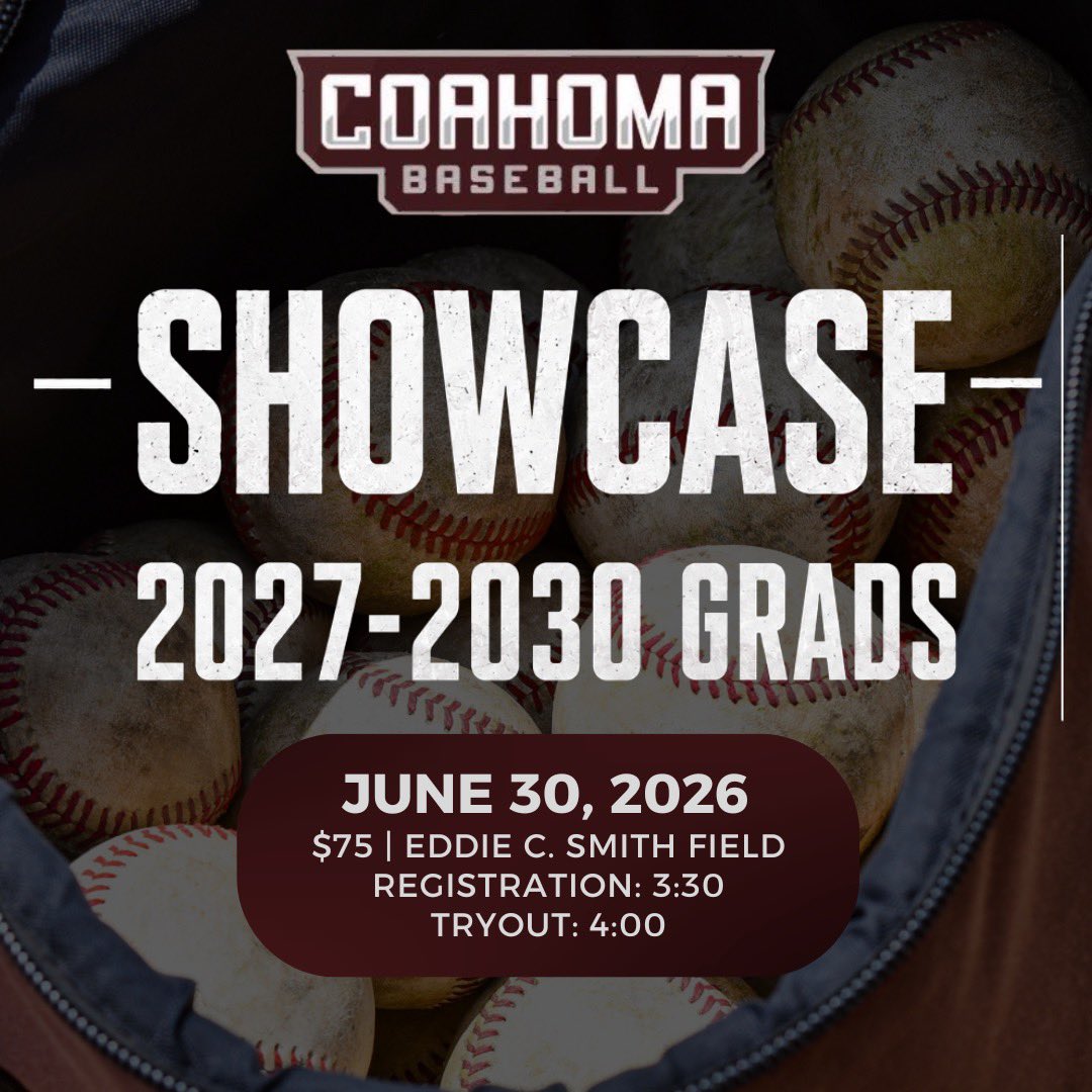 CoahomaCC_BSB's tweet photo. 🚨Be seen by our coaching staff🚨

🔗: https://t.co/RPUa5PQ483 https://t.co/q1JTFfKSTe