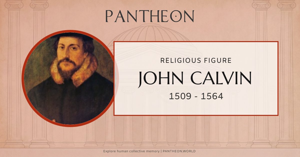 PantheonW's tweet photo. Died on this day in 1564: John Calvin (1509–1564) — John Calvin is most famous for the doctrine of predestination. Featured across 111 language editions.
https://t.co/Z5lPBupnUs https://t.co/EVNr9Lp2BQ