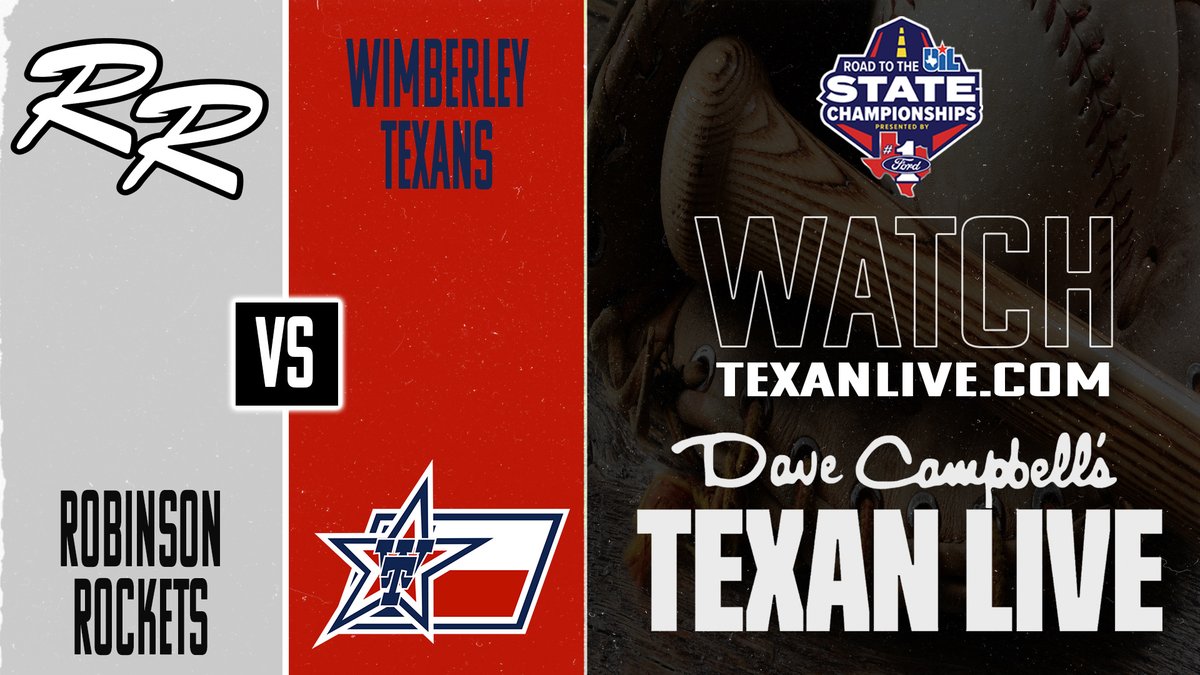 Texan_Live's tweet photo. 🏟️ Georgetown High School
⚾ Robinson vs Wimberley
🔥 State Semifinals 🔥
📅 Thursday, May 28th
⏰ 6:00pm
📺 https://t.co/nuJwTJYqfW
📺 Game 2: https://t.co/jgosgpX3lB
📺 Game 3: https://t.co/cEKmub0S6p

#TXHSBaseball #DCTX
@ntxford @greatertxford @txforddealers @HouTXFord https://t.co/UugT7HpPLh