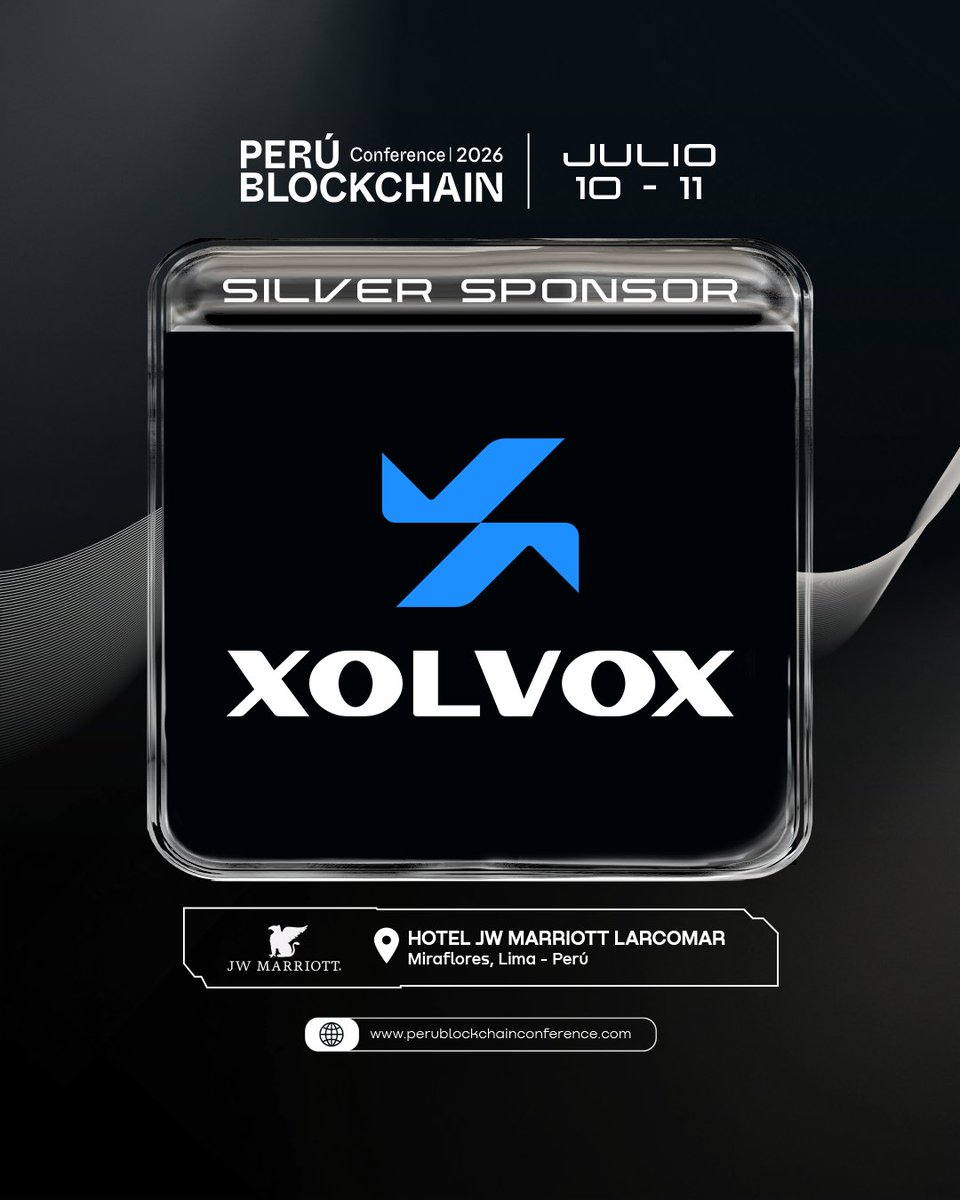 perublockchain_'s tweet photo. 📣 XOLVOX se une oficialmente a #PBCONF26 como SILVER SPONSOR 🇵🇪⚡

🌎 Exchange OTC asistido para comprar, vender y gestionar USDT con máxima seguridad y liquidez.

🚀 Ejecución ágil
💸 Liquidez garantizada
⚡ Operación profesional

🗓️ 10 y 11 de julio
📍JW Marriott hotel - Lima https://t.co/1351mpljVt