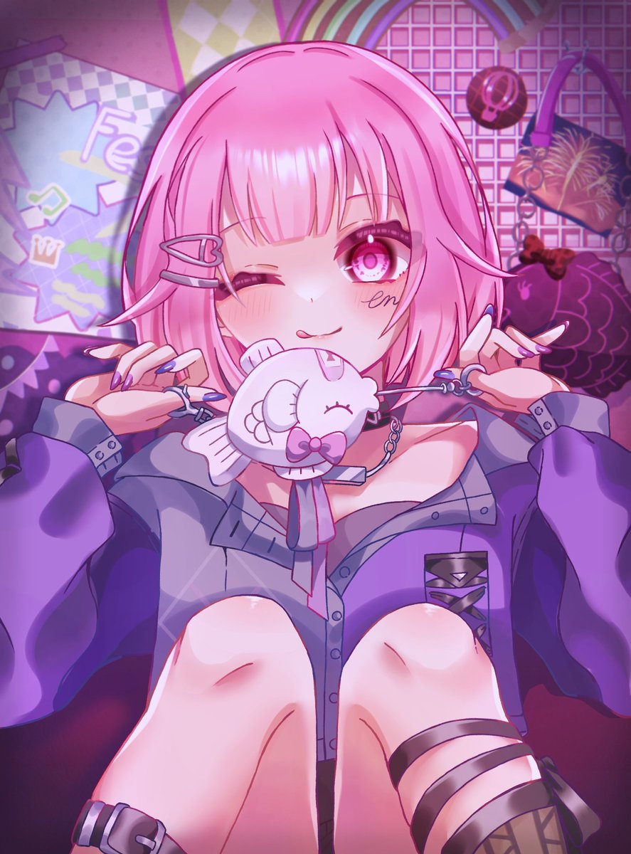 🍭5周年報酬えむちゃん🍬 もう、放置に放置しまくった絵をやっと完成