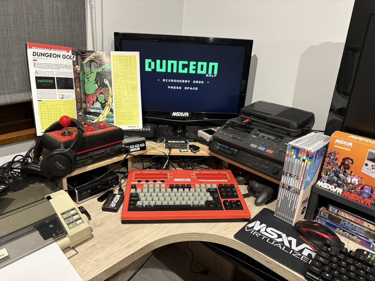 vrmotor6's tweet photo. @MicroHobbyPapel 224 , cómo nos tienen acostumbrados mucho y buen contenido ……artículos de juegos de la época y actuales ( como Demon Pages de @__JuanGM__, SAK de #SAKTEAM, etc), cintas virtuales , hardware , listados basic ( Dungeon Golf para Msx) , etc. @msxvr_computer https://t.co/5MvKnx6Yzp