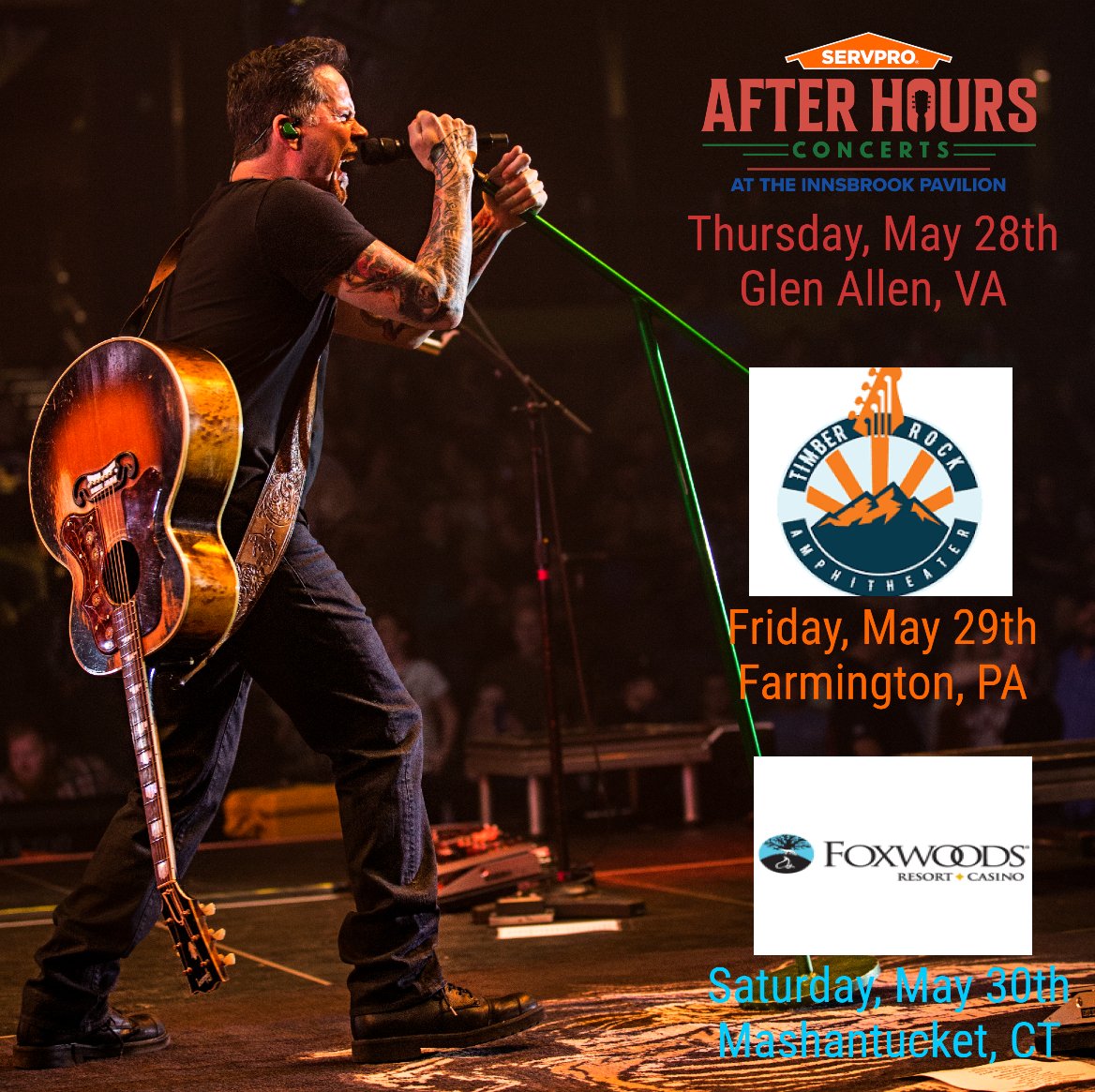 GaryAllan's tweet photo. Don't miss @GaryAllan LIVE this weekend at @AhInnsbrook on 5/28, at Timber Rock Amp on 5/29 &amp; at @FoxwoodsCT on 5/30! Get tickets NOW at https://t.co/MlR9DLPmSq https://t.co/vePXLDfzpn
