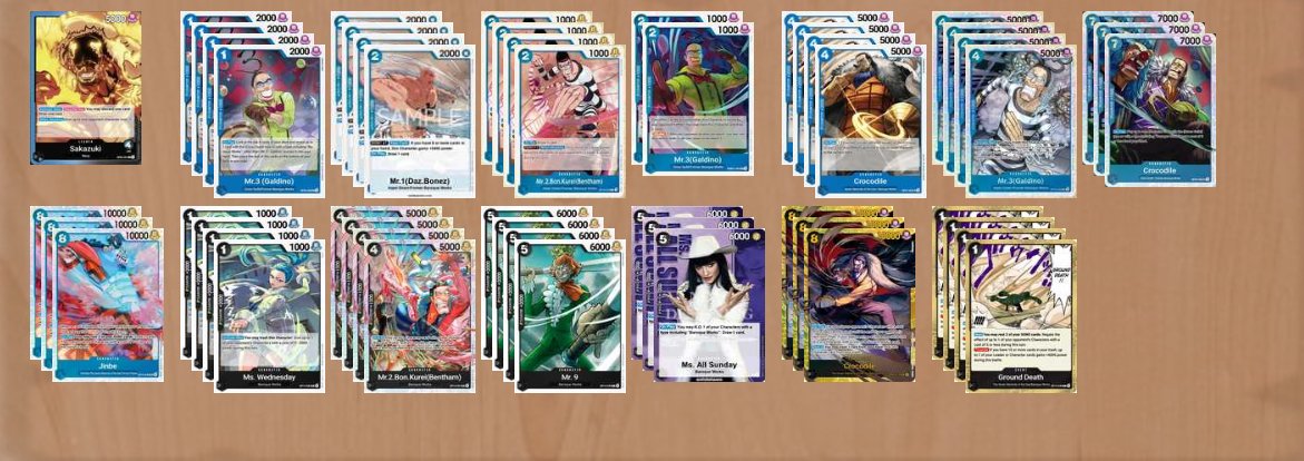 PlasticSpork_'s tweet photo. 🚨Trigger Warning: Extreme Deckbuilding

Welcome to the West‼️
Our decks are fast-paced 💨, cut-throat 🔪, and high octane 🎮. 
If you can't handle the fact that lists like this will be the future of the One Piece Card Game, maybe its time to face the facts and quit 😤 https://t.co/EJyd0H7SWB