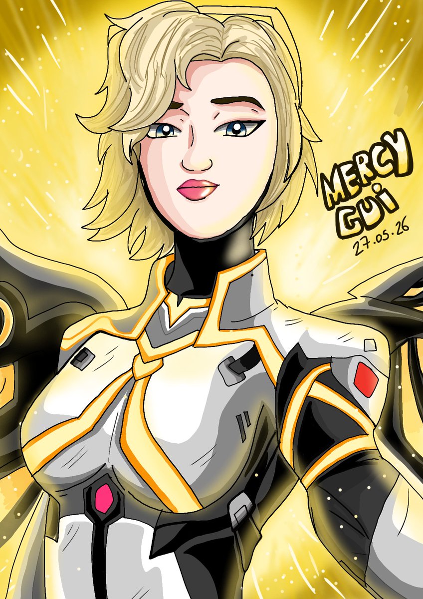 Guismash21's tweet photo. MERCY / OVERWACTH 

"Heróis nunca morrem ✨"

*A penúltima arte de Overwacth aqui, falta apenas o Genji para completar tudo. O que acharam da arte da Mercy? https://t.co/fi489uAzdW