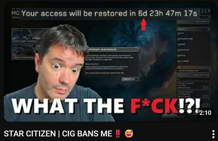 ARCVR1's tweet photo. Very funny when hypocrite backers who demand a PVP slider get 7 day bans for bad misconduct when I've ganked &amp; pirated 1000's of players and never had a 7 day ban. 

#StarCitizen

Really goes to show how deluded they are when they refuse to play the game like us pirates do! 😂 https://t.co/OQXJYRGAPj