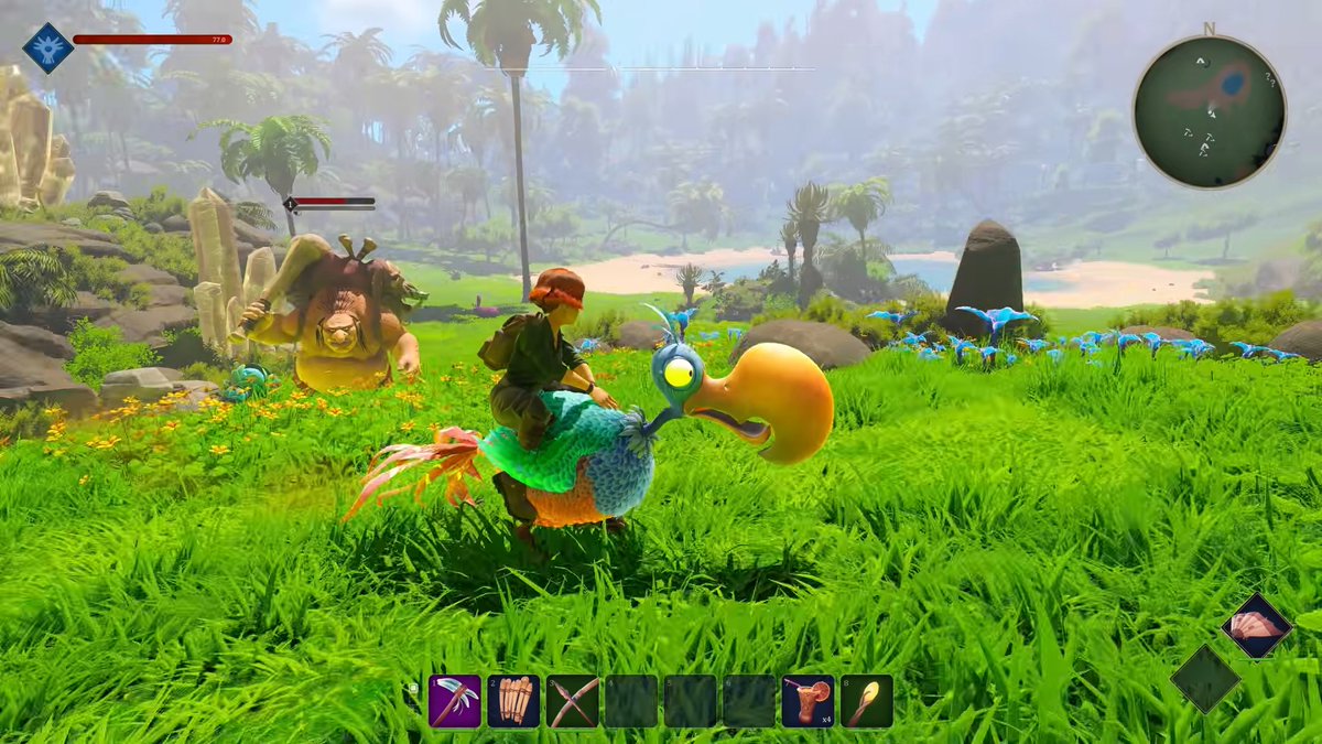 gamespark's tweet photo. 最大10人で遊べるオープンワールド・サバイバル『Under a Rock』最新ゲームプレイ映像公開。動物を手懐けたり、孵化させて一緒に冒険
https://t.co/UIB1edkfdu https://t.co/R1LBzjHF8m