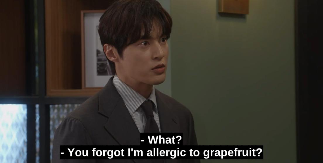 BluKimchiKdrama's tweet photo. Baekho is allergic to grapefruit! 😲😫😫

#TheFirstMan #FirstMan #첫번째남자 EP115 https://t.co/TJOWMfhkYr