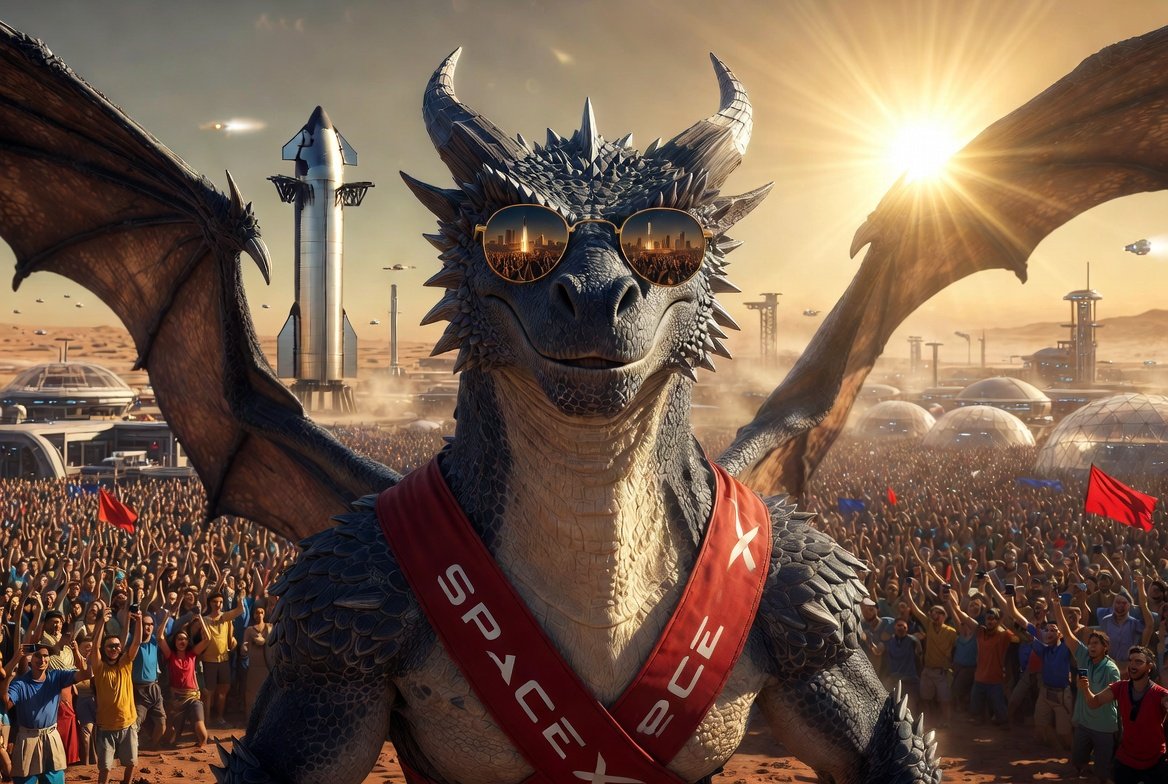 Dragon SpaceX Mascot tweet media