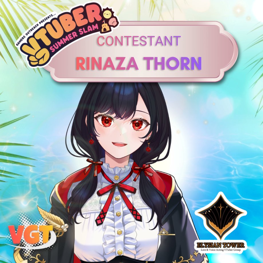 RinazaThorn's tweet photo. Hello, rosebuds 👑🌹 I am the Garden Floor Boss of the @ElysianTower Lore &amp; Voice Acting VTuber group based in @IRIAM_US!  

I will be performing for the Summer Slam VGT on June 20th, hosted by @GhostedVixen! Thank you for this opportunity!

I hope that you'll Be My Guest ❤️ https://t.co/cDBlNrRt12