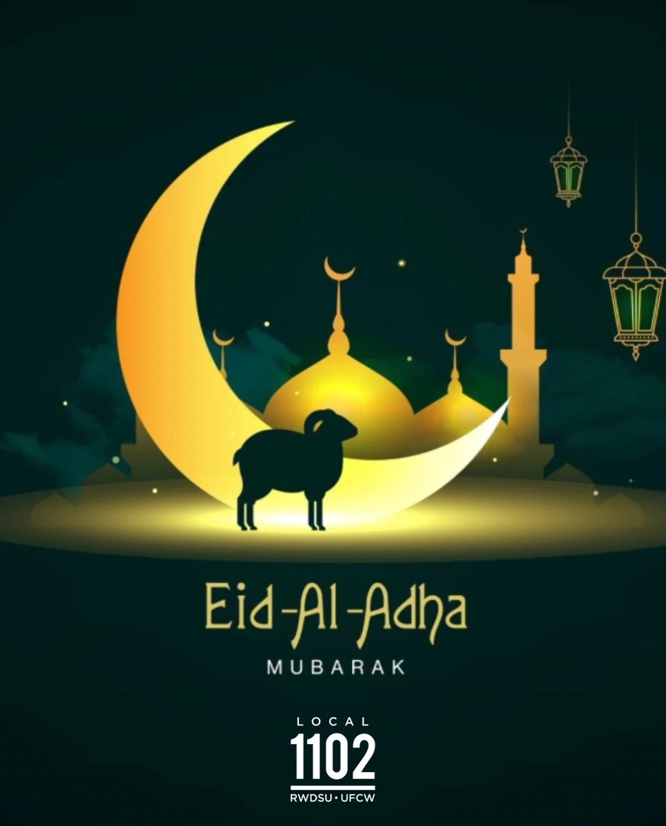 Local_1102's tweet photo. 🌙✨ Eid Al-Adha Mubarak from Local 1102! Wishing you peace and joy on this special holiday. https://t.co/rpGZCtaIFk