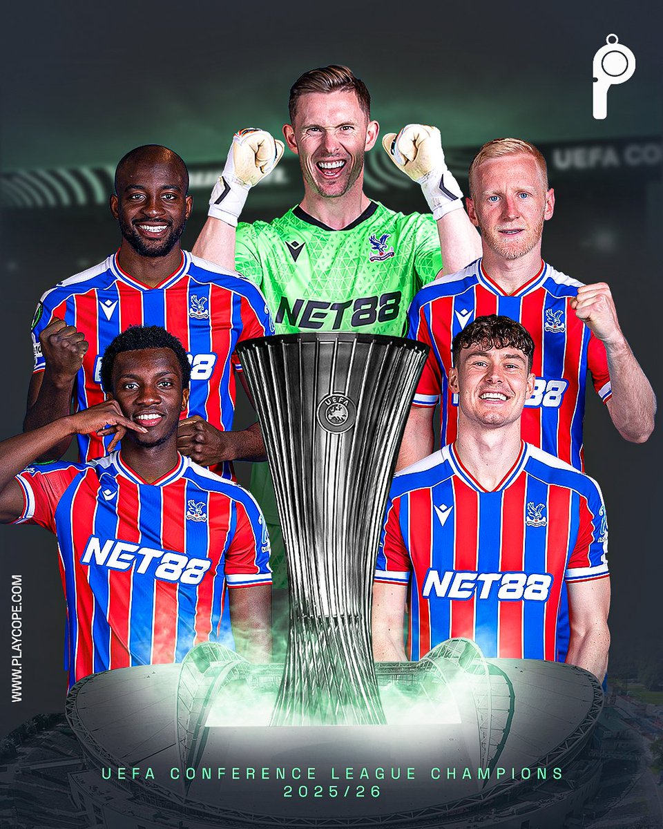 PuntrrAi's tweet photo. CRYSTAL PALACE ARE THE 25/26 CONFERENCE LEAGUE CHAMPIONS! https://t.co/Ee6Oq1Ucpq