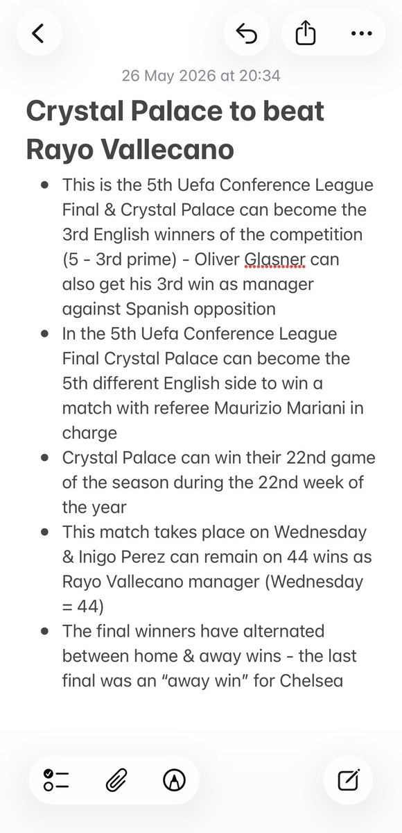 Lurchofficial's tweet photo. Crystal Palace win ✅ in the 5th Conference League final Crystal Palace become the 3rd English winners &amp; Oliver Glasner gets his 3rd win against Spanish opposition (5 - 3rd prime) - The winners continue to alternate between home &amp; away wins with the previous winners being “away” https://t.co/Kk5xez5SQz