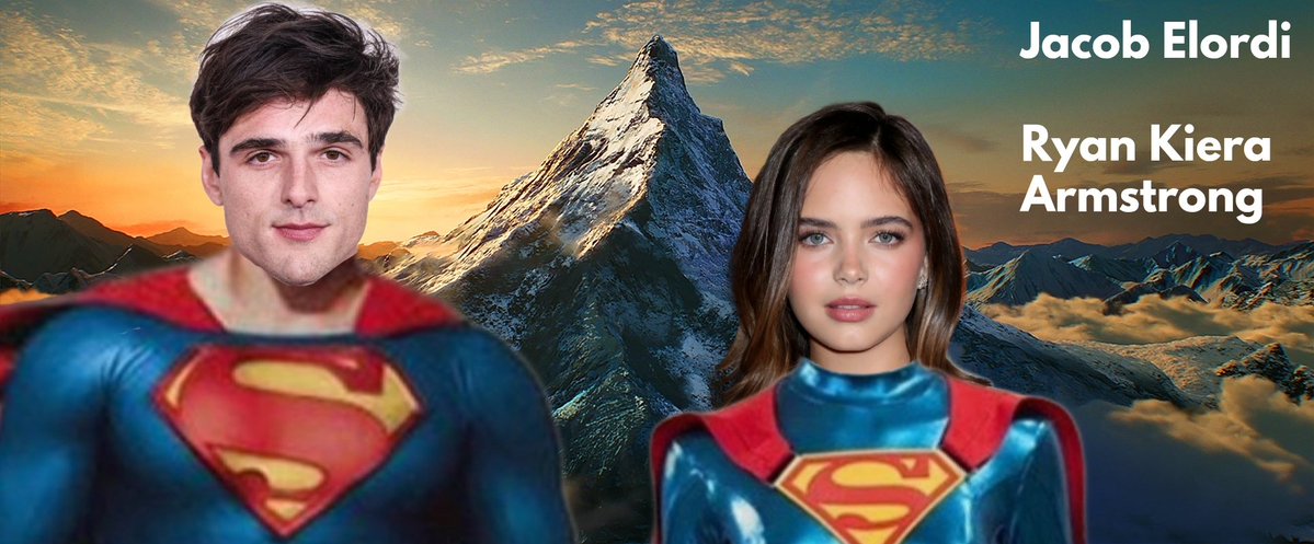 HelenDisc's tweet photo. @ParamountPics @wbd @DCOfficial @warnerbros @IMAX @Dolby 
#Hollywood 📽🛸

Young Hollywood actor and actress

Jacob Elordi as Superman 🛸
Ryan Kiera Armstrong as Supergirl🛸 https://t.co/afReZShTRM