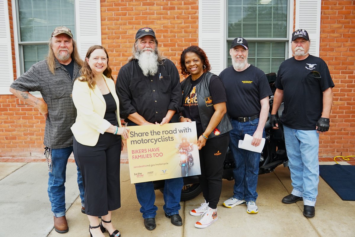 MD_MVA's tweet photo. As we wrap up Motorcycle Safety Awareness Month at our Loveville branch, we are urging Marylanders: please Share the Road and Look Twice for riders. We all deserve to get home safely. https://t.co/F5uSkwLcKQ