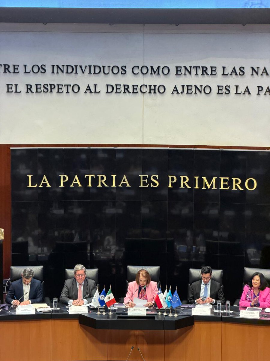EmbaparMexico's tweet photo. La Embajada del Paraguay acompañó a los parlamentarios nacionales a la ceremonia de inauguración de la Asamblea Parlamentaria Euro-Latinoamericana (EuroLat), realizada en México del 26 al 28 de mayo de 2026. https://t.co/v6QtX5enFb