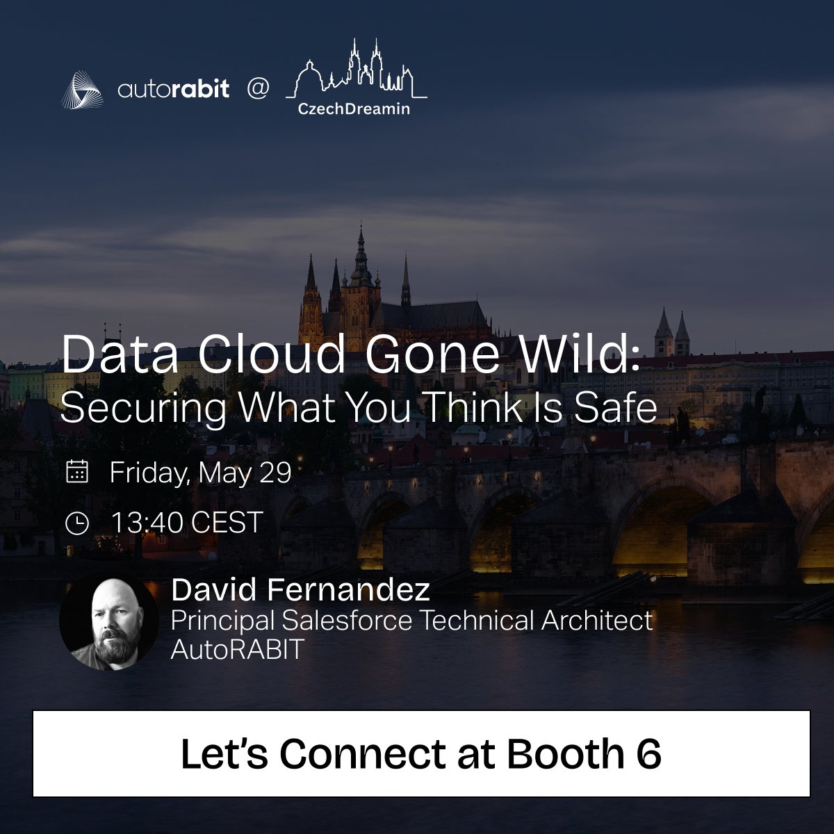 autorabit's tweet photo. AutoRABIT is heading to #CzechDreamin 2026.

If you’re joining the Salesforce community in Prague, let’s talk about how to move faster without losing control of quality, security, or release governance.

Book time with our team: https://t.co/SNd5qH355W https://t.co/1TOKfflsz0