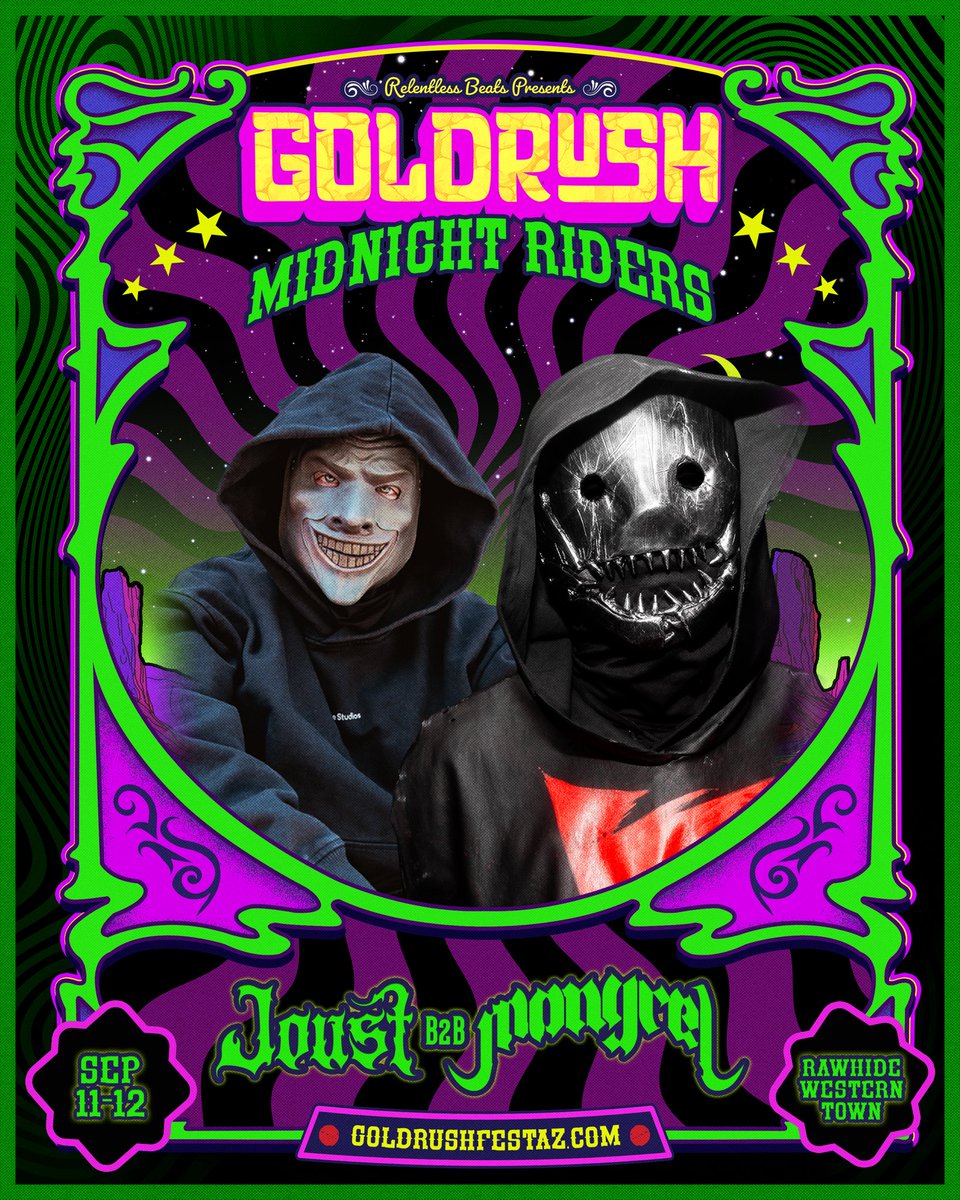 GoldrushFestAZ's tweet photo. #CanYouDigIt โ๏ธ Midnight T, Lady Faith, Delta Heavy, and Joust b2b Mongrel are bringinโ the bass and hard dance to the wild west ๐โก
๏ธ
Payment plans available!
Early access presale begins Thursday at 10am PT
Signup now at https://t.co/hyMf1ieN5z https://t.co/W2LMCIbRjD