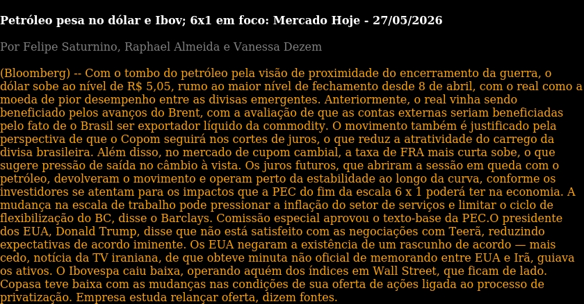 Danilo_Bredda's tweet photo. Resumo BBG: https://t.co/YaL7d423du