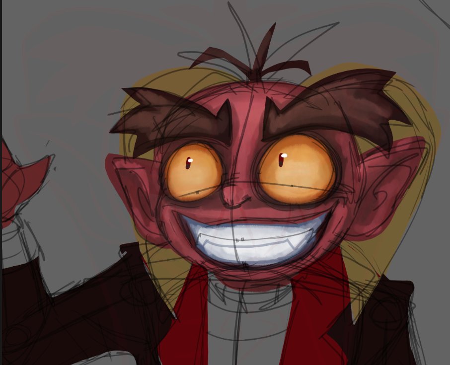 LoukasliveD's tweet photo. wip and some progress of a redraw of an existing album cover but I've replace it with Loukas. Kinda trying to fight artblock atm #ocart #LoukastheImp https://t.co/3C0OeTrGjN