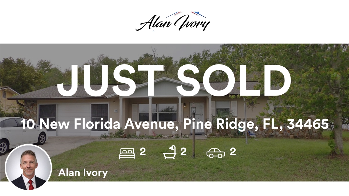 AlanIvory's tweet photo. 🛌 2 🛀 2 🚘 2
📍 10 New Florida Avenue, Pine Ridge, FL, 34465

My latest sale on RateMyAgent.
Real Estate License SL3123747
https://t.co/JUB1c0vEhR

...
#ratemyagent #realestate https://t.co/cdlU5Xi6PQ
