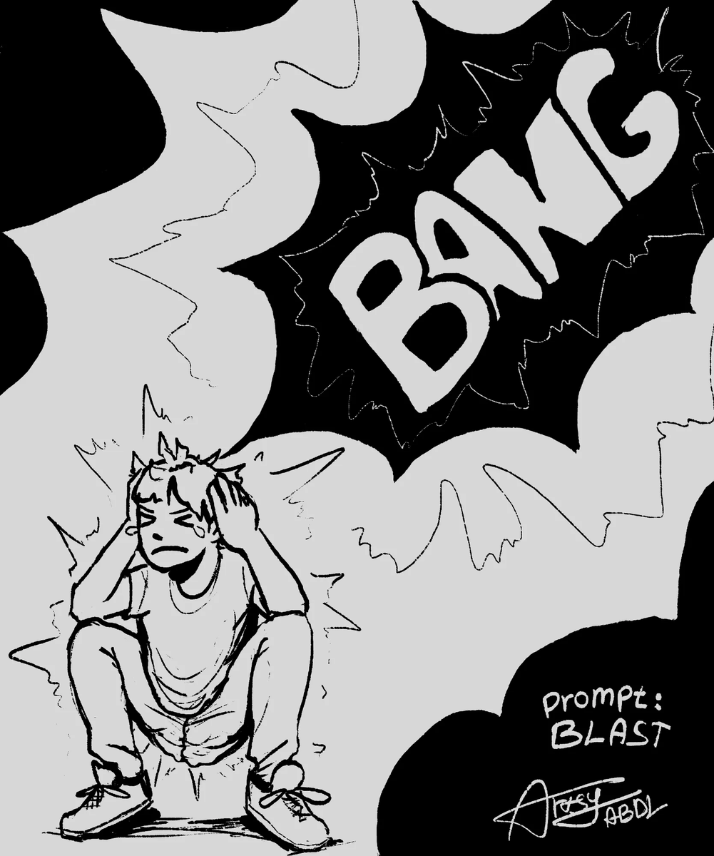 dummy_artsy_'s tweet photo. BOOOOM  

oops, hope I didn't scare you too much UwU 
but you better go change just to be sure~

Inktober 2025
prompt: blast https://t.co/RdZ0BweCJf