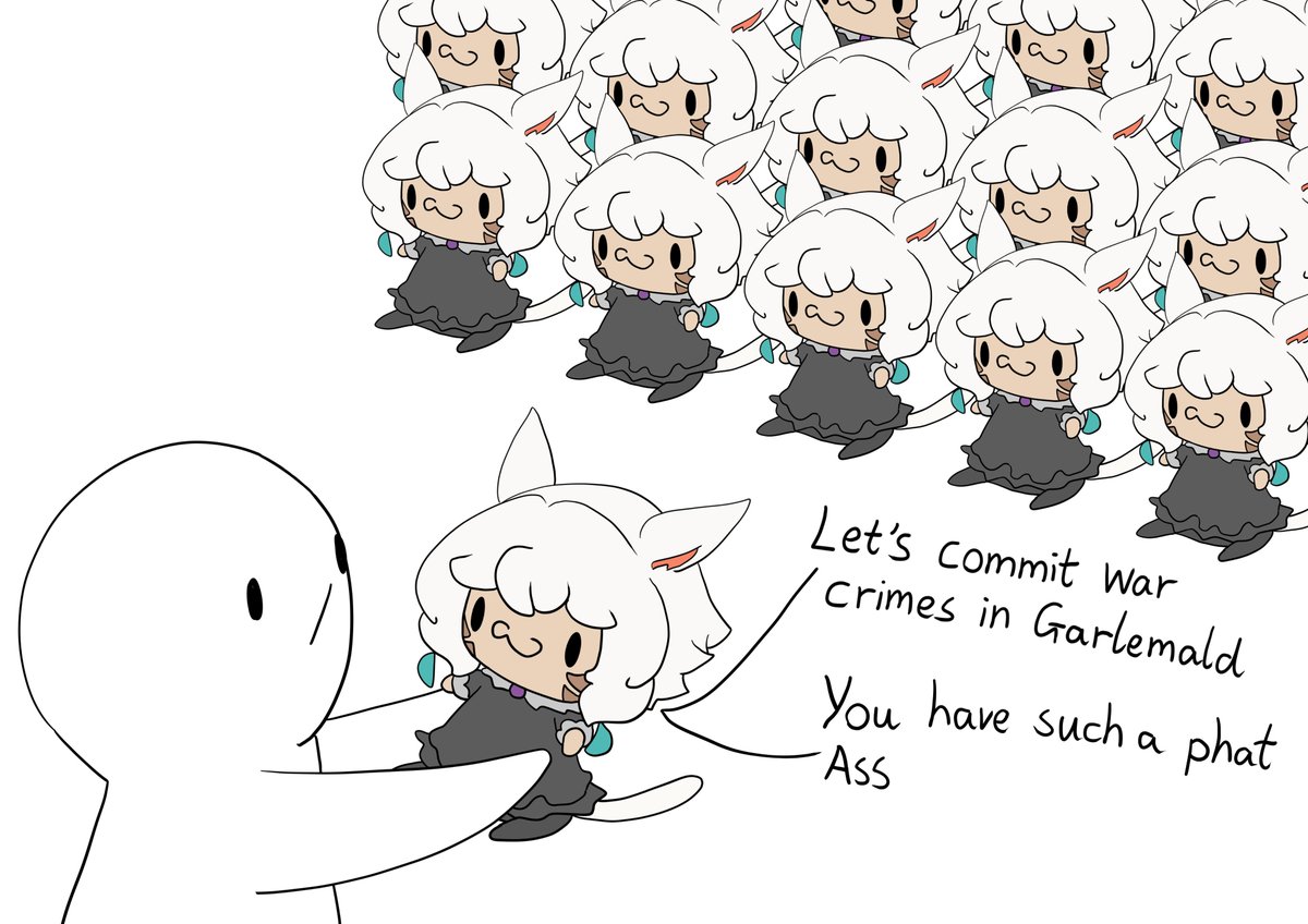 ferdnayart's tweet photo. The first gremlin Y'shtola, vs the newest one :3 https://t.co/VKKBc9a5r8