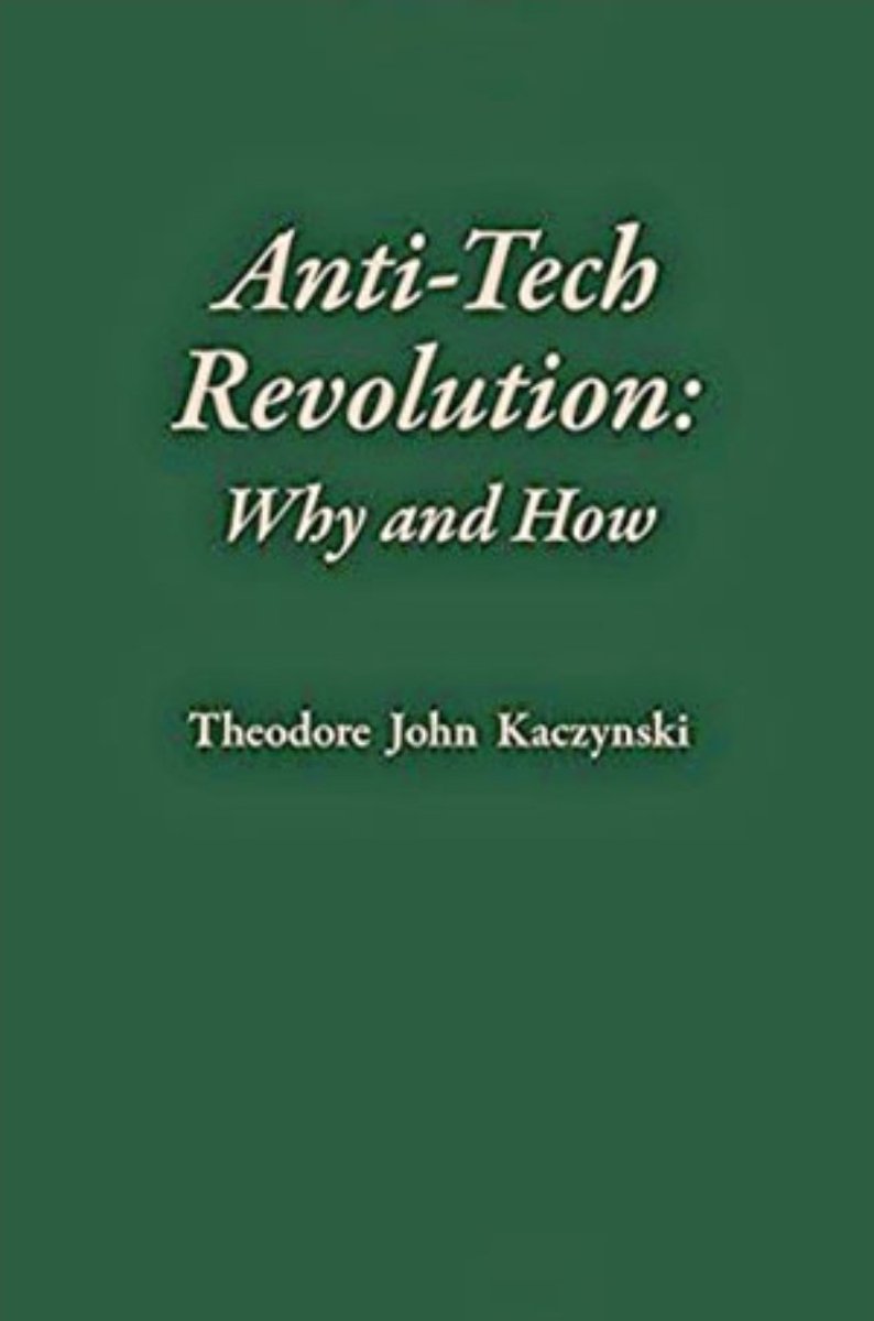 EmperorInvictus's tweet photo. "When [machines surpass humans in intelligence], people will be superfluous and natural selection will favor systems that eliminate them - if not abruptly, then in a series of stages so that the risk of rebellion will be minimized."
- Dr. Theodore John Kaczynski https://t.co/lSjTYoRQkx