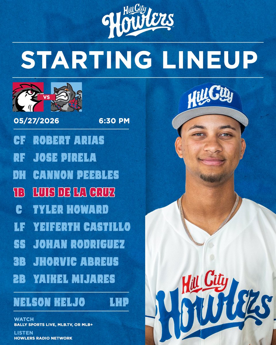 HCHowlers's tweet photo. Your Howlers are set for Game 2 against the Fayetteville Woodpeckers! 

📍 City Stadium
📺 Bally Sports Live, https://t.co/qrDT1bMqkP, or MLB+
👂 Howlers Radio Network
⏰ 6:30 PM ET

#HowlOutLoud🐺 #434IsForBaseballLovers❤️ #MiLB⚾️ https://t.co/ziaNJ74xZA