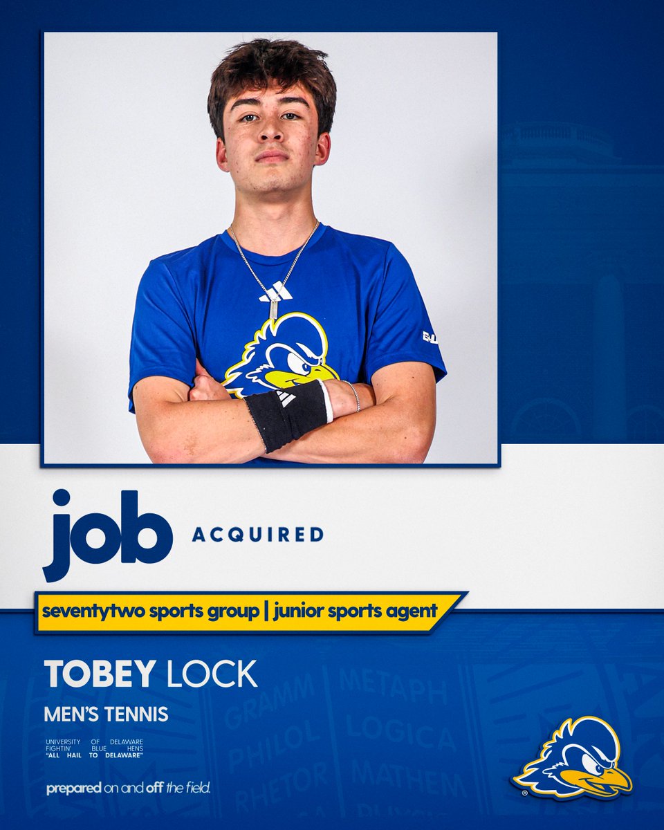 DelawareMTEN's tweet photo. Postgrad plans locked down for Tobey! 🤝